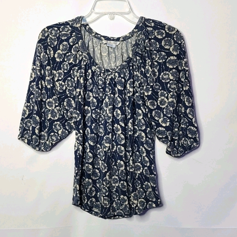 Boden Bloomsbury floral tunic 3/4 sleeve top sz 2